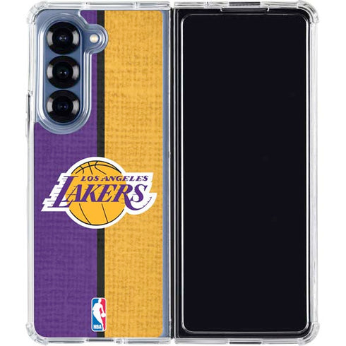 NBA Los Angeles Lakers Canvas Galaxy Z Fold6 Clear Case
